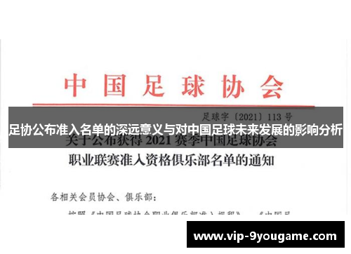 足协公布准入名单的深远意义与对中国足球未来发展的影响分析